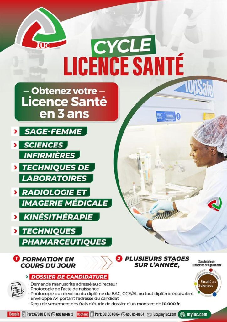 Faîtes carrière dans les métiers de la Santé après une formation de qualité à l’IUC en cycle Licence.