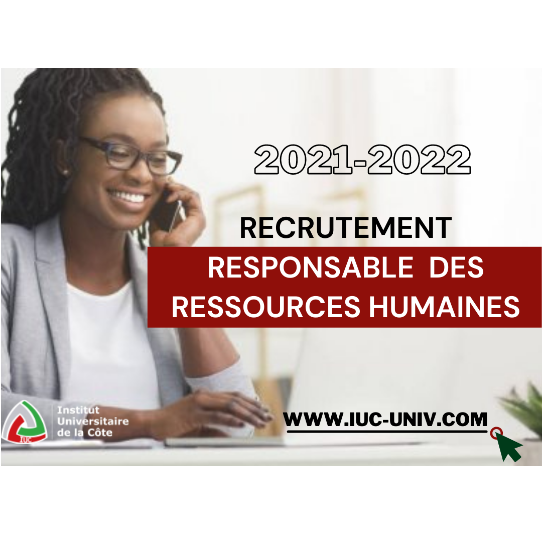 Recrutement Responsable Ressources Humaines IUC Douala – Recruitment Human Resources Manager