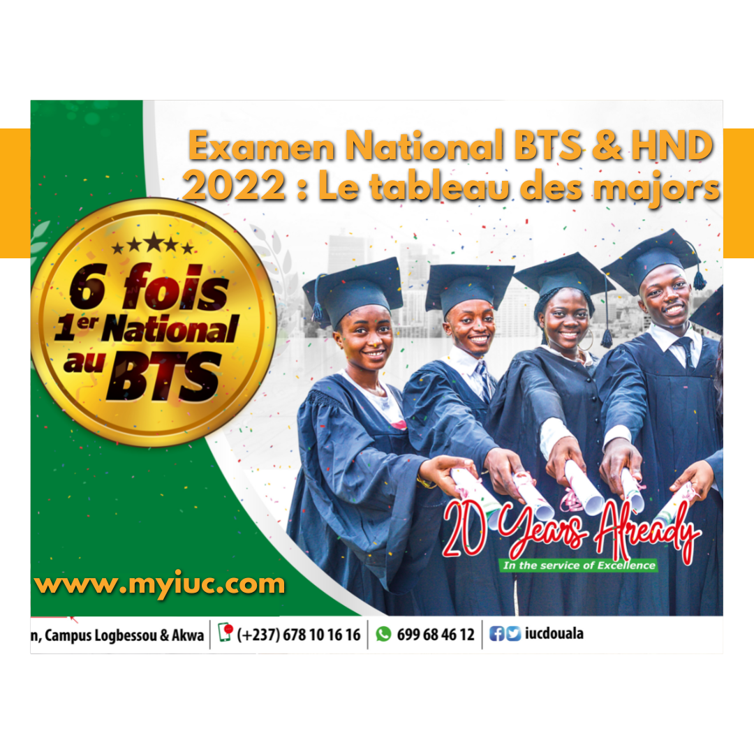 Examen national BTS & HND 2022 : Le tableau des Majors et vice-majors