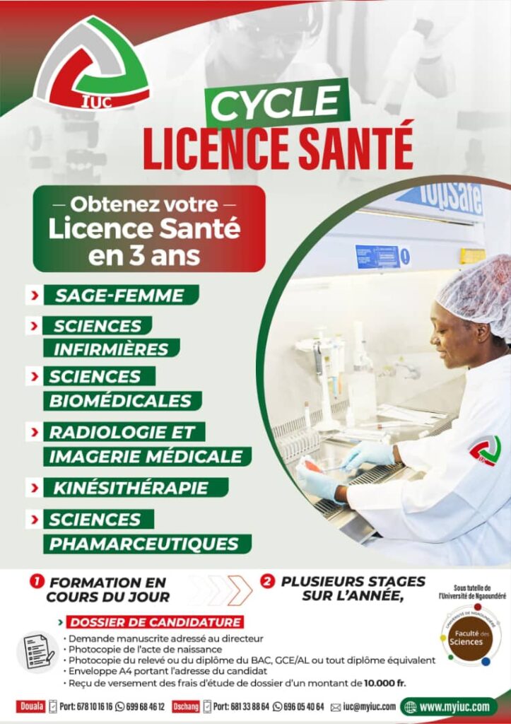 Cycle Licence en SANTE ouvert a Dschang