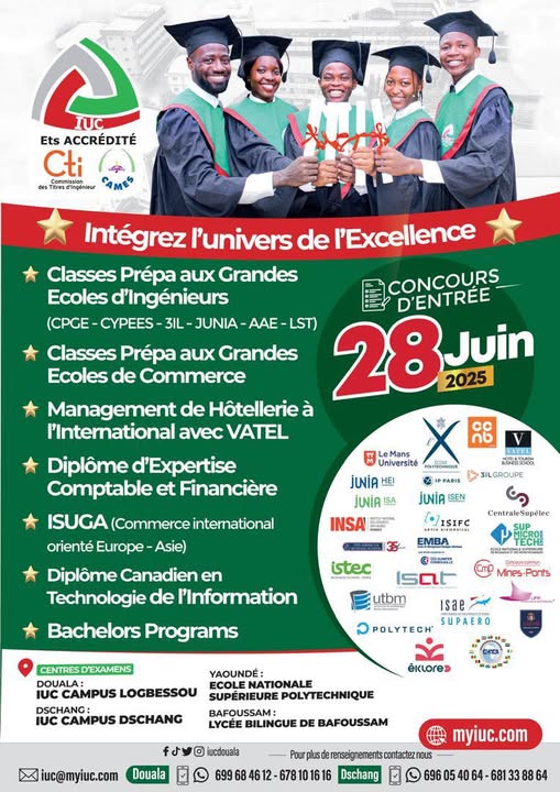 Inscris toi au Concours d’entrée à l’Institut Universitaire de la Côte
